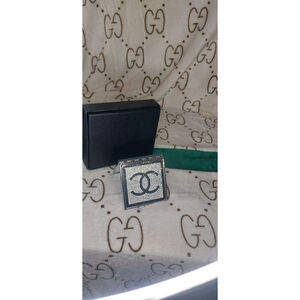 Silver & Black Compact Mirror